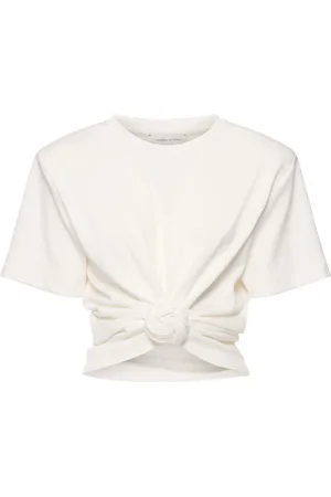 MAGDA BUTRYM Top De Jersey Drapeado Con Rosa