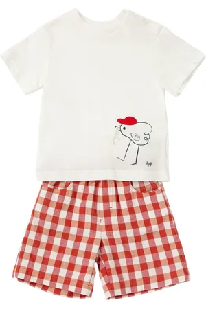 Il gufo Camiseta Y Shorts A Cuadros