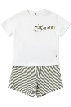 Il gufo Camiseta Y Shorts De Algodón Mil Rayas