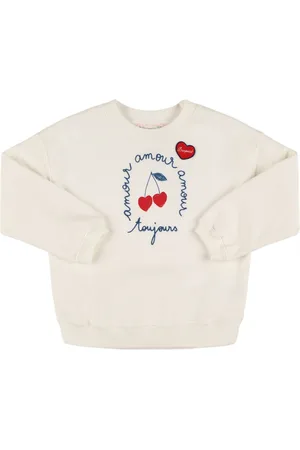 BONPOINT Sudadera De Algodón Con Cuello Redondo