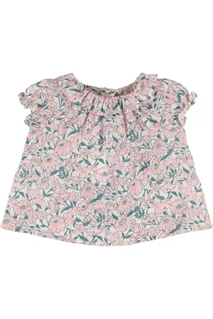 BONPOINT Camisa De Popelina De Algodón Estampada