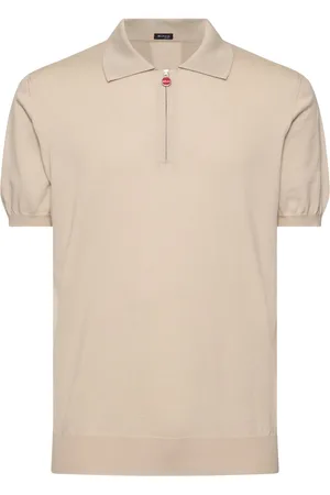 Kiton Polo De Algodón Con Cremallera