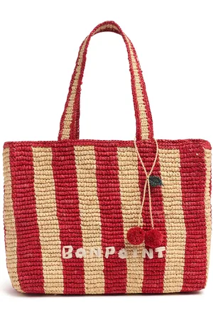 BONPOINT Bolso Tote De Rafia Con Logo