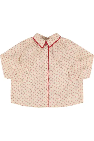 BONPOINT Camisa De Popelina De Algodón Estampada