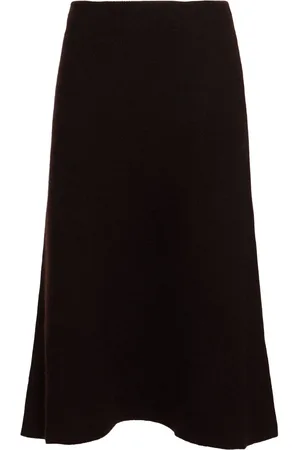 The Row Falda Midi De Seda Y Cashmere