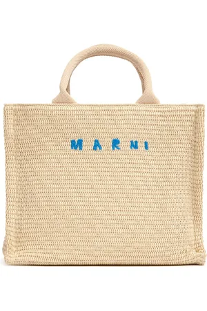 Marni Bolso Tote Pequeño Efecto Rafia