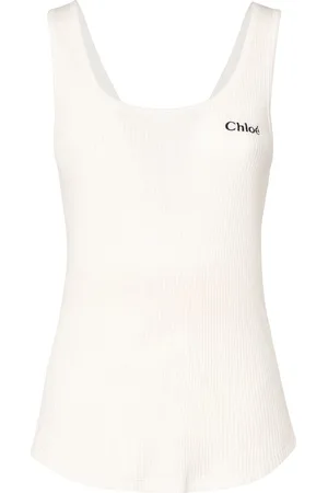 Chloé Tank Top De Jersey De Algodón Acanalado