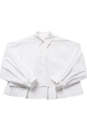 Maison Margiela Camisa De Popelina De Algodón Bordada