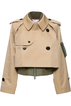 SACAI Chaqueta De Sarga De Gabardina De Algodón
