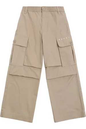 Marni Pantalones Cargo De Gabardina De Algodón