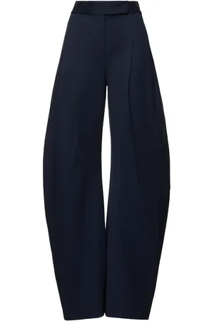 The Attico Pantalones Anchos De Gabardina