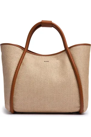 Max Mara Bolso Tote M Summer Marin Efecto Rafia