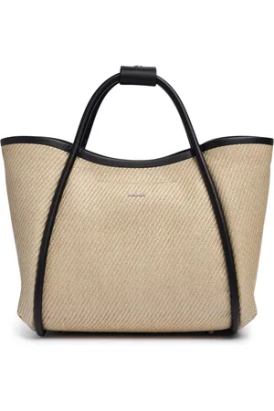 Max Mara Bolso Tote S Summer Marin Efecto Rafia
