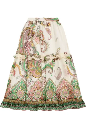 Etro Falda De Muselina De Seda Y Algodón