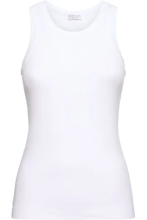Brunello Cucinelli Top De Jersey Acanalado