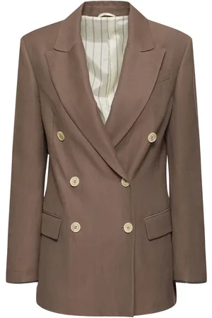 Brunello Cucinelli Blazer Cruzado De Sarga