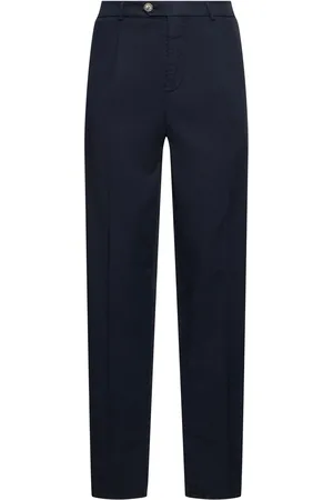 Brunello Cucinelli Pantalones De Gabardina De Algodón Stretch