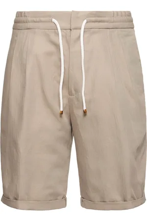 Brunello Cucinelli Shorts De Algodón Y Lino