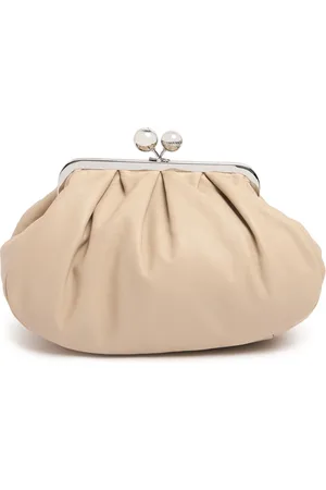 Max Mara Clutch Cubico De Piel