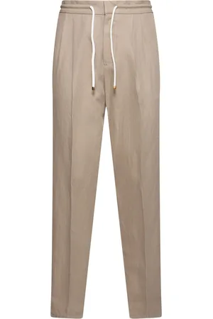 Brunello Cucinelli Pantalones De Lino Y Algodón