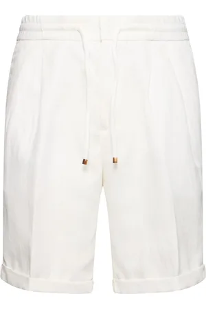 Brunello Cucinelli Shorts De Algodón Y Lino