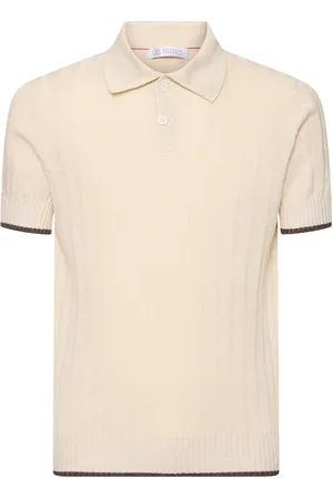 Brunello Cucinelli Polo De Algodón Y Lino