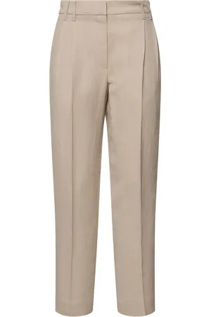 Brunello Cucinelli Pantalones De Sarga De Lino