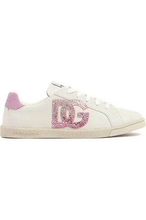 Dolce & Gabbana Sneakers De Piel Con Cordones Y Logo