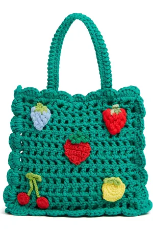 Stella McCartney Bolso Tote De Crochet De Algodón