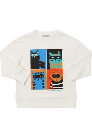 Stella McCartney Sudadera De Algodón Con Cuello Redondo