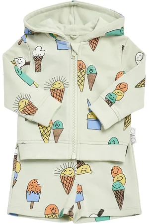 Stella McCartney Sudadera Y Shorts De Algodón Estampado