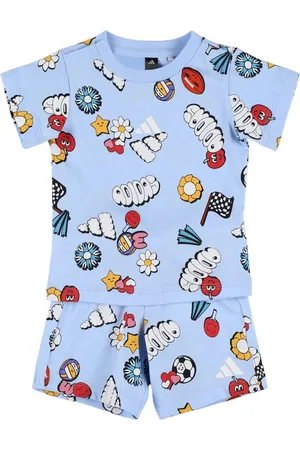 adidas Shorts Y Camiseta De Algodón Estampados