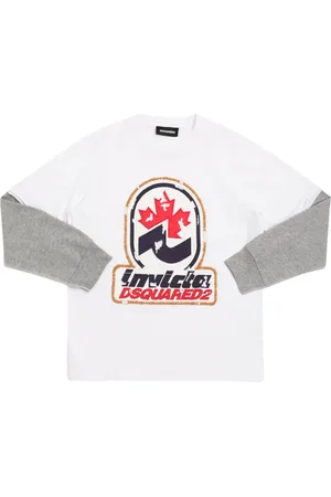 Dsquared2 Camiseta De Algodón Jersey Con Manga Larga