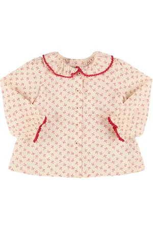 BONPOINT Camisa De Popelina De Algodón Estampada