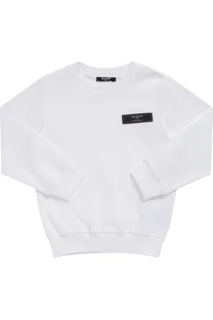 Balmain Sudadera De Algodón Con Logo