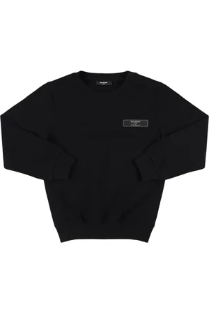 Balmain Sudadera De Algodón Con Logo