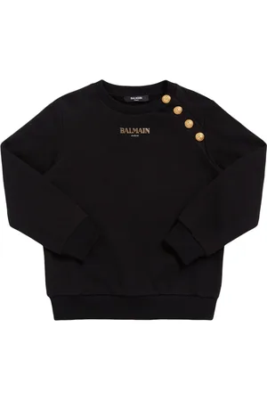 Balmain Sudadera De Algodón Estampada