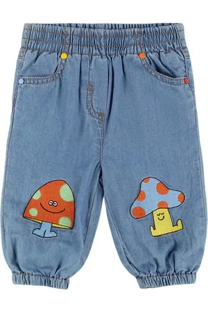 Stella McCartney Pantalones De Algodón Cambray Bordados