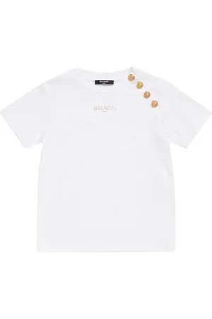 Balmain Camiseta De Jersey De Algodón Estampada
