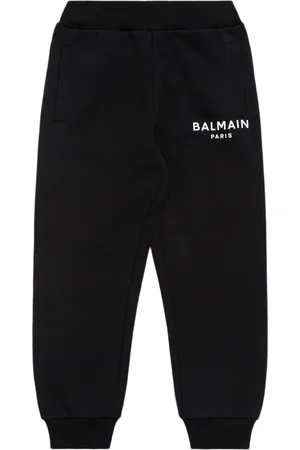 Balmain Pantalones Deportivos De Algodón Con Logo