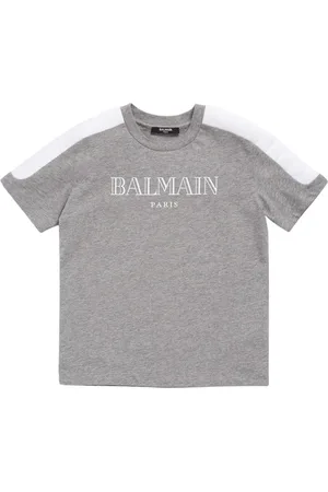 Balmain Camiseta De Jersey De Algodón Con Hombreras
