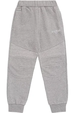 Balmain Pantalones Deportivos De Algodón Con Logo