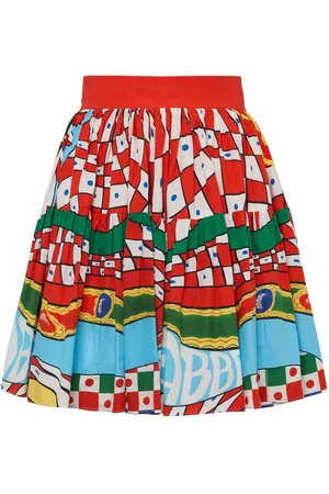Dolce & Gabbana Falda De Popelina De Algodón Estampada