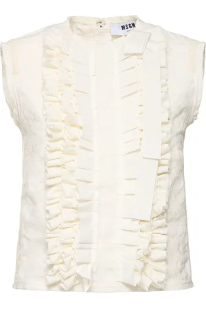 Msgm Top Jacquard Con Volantes