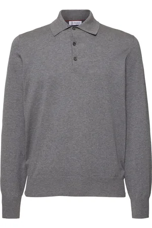 Brunello Cucinelli Polo Manga Larga De Algodón
