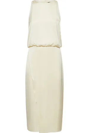 THEORY Vestido Midi De Satén Techno Sin Mangas