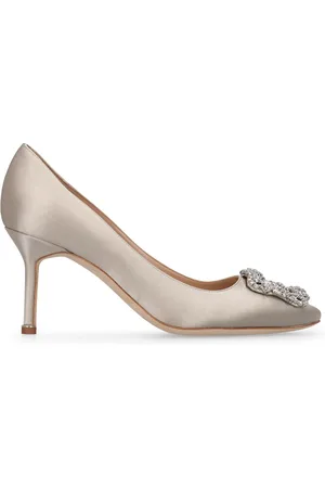 Manolo Blahnik Pumps "hangisi" De Satén 70mm