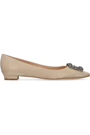 Manolo Blahnik Zapatos Planos De Lúrex 10mm