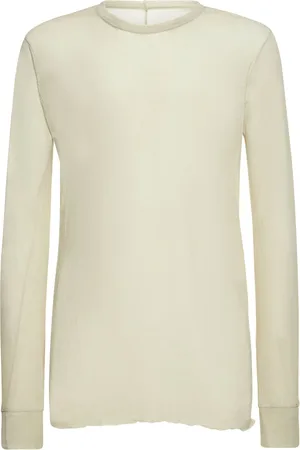 Rick Owens Camiseta De Algodón Con Manga Larga