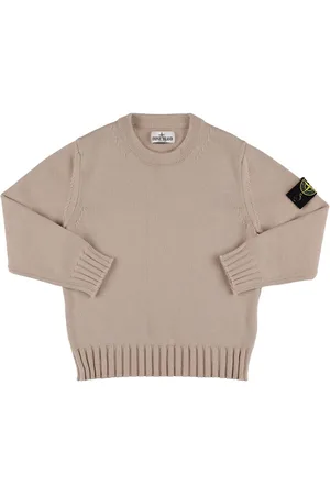 Stone Island Suéter De Punto De Algodón Con Parche De Logo